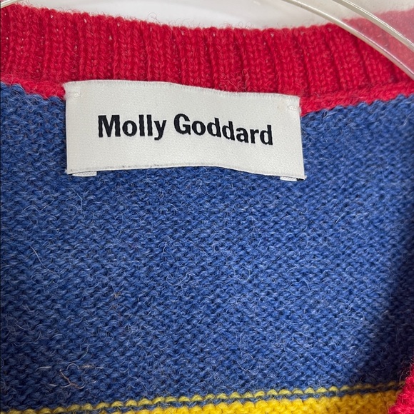 Molly Goddard Blair Striped 100% Lambswool Knit Vest Size Large - Picture 2 of 4